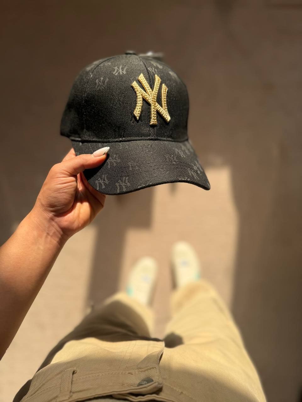 کلاه NY جنس کتان- کد 9